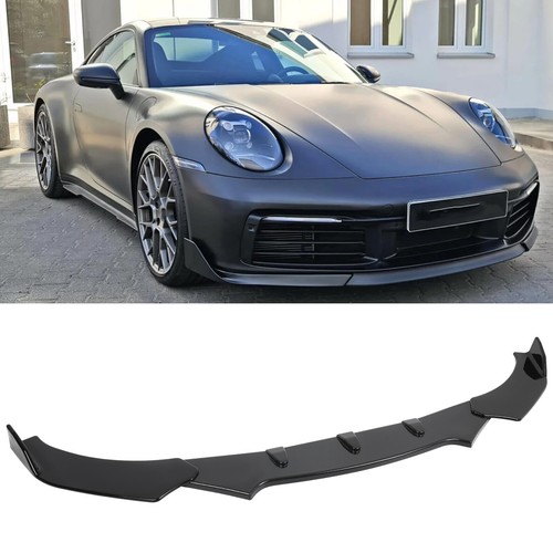 Gloss black front bumper lip - front,