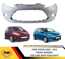 FORD FIESTA MK7 2008 - 2012 FRONT BUMPER WITH FOG HOLES PRIMED READY TO PAINT   