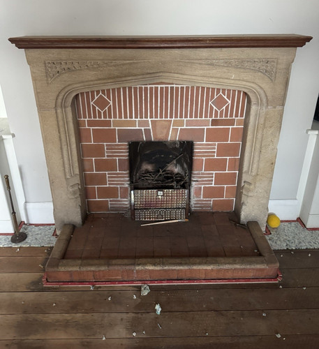 Stone effect fireplace - stone-effect,