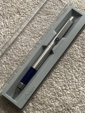 Vintage Parker 25 Fountain Pen Stainless Steel England 1975-90 With Box