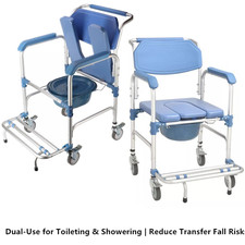 Mobile Commode Shower Chair