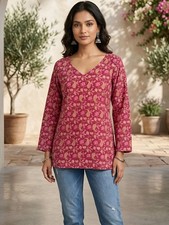 Indian Women Pink Cotton