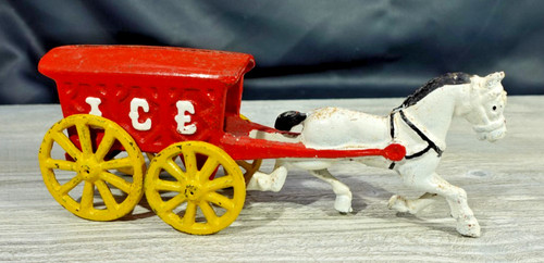 Vintage cast iron horse ice - cast, &