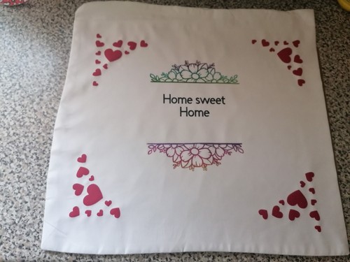 Handmade vinyl cushion - vinyl,