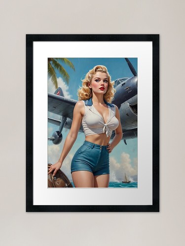 Blonde wwii pin - girl, nose