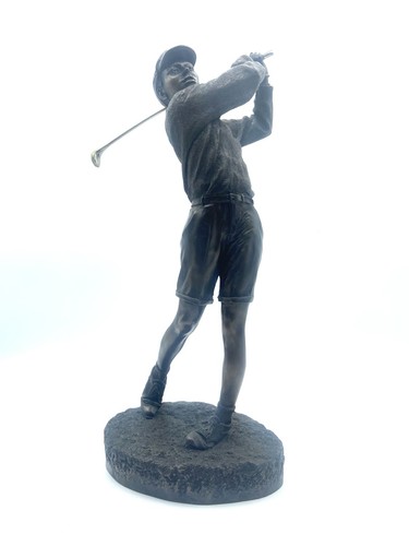 Cold cast bronze female golfer - cast,