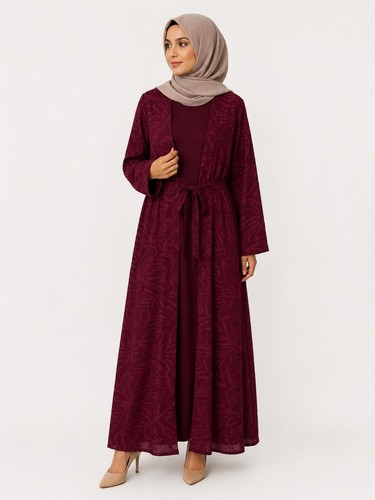 Piece muslim abaya set with - abaya,
