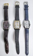 3x Men's Tonneau Vintage Quartz Watches (U.S. Polo)-- Working 