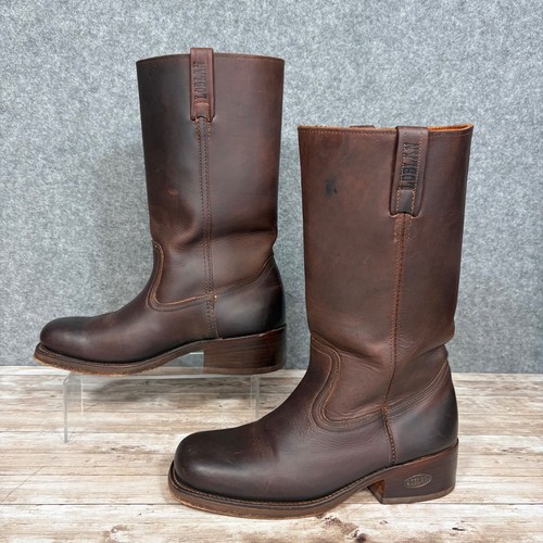 Loblan brown leather western - brown,