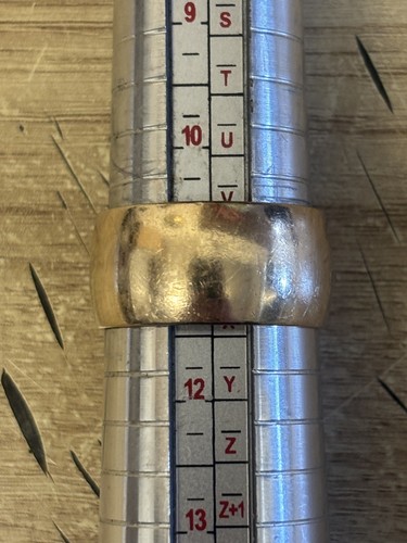 9ct gold heavy plain - heavy,