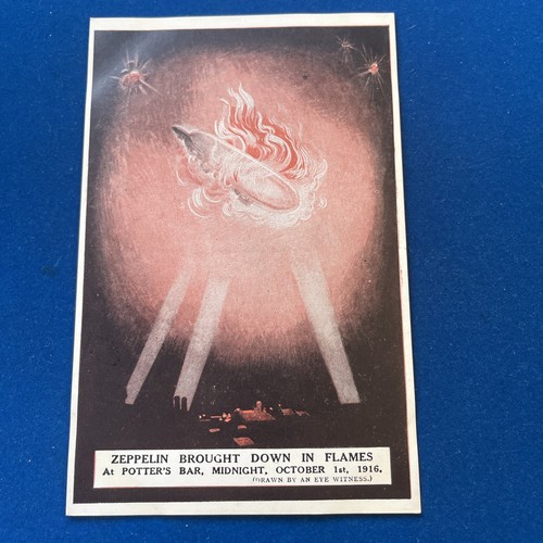 Ww1 german zeppelin shot down - german,