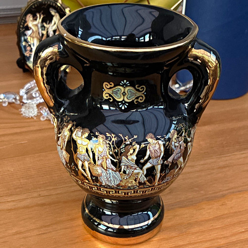 Handmade greek black ceramic - handmade,