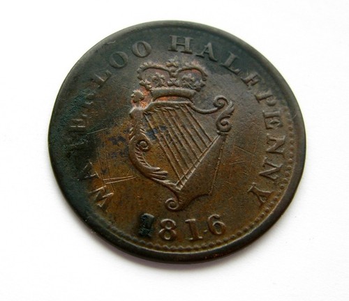 1816 waterloo half penny the - 1816,