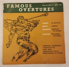 Vinyl 7" EP 33rpm - Famous Overtures - 4 Tracks - Concert Hall M 957 - 1961