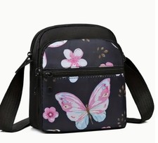 Crossbody Chest Bag, Shoulder Sling Commuter Bag Butterfly Design