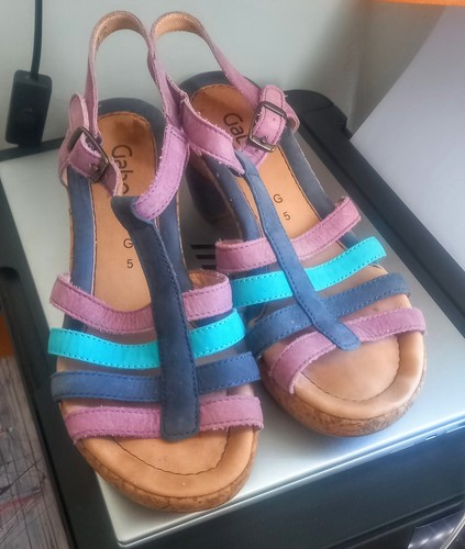 Gabor blue and - mauve, sandals