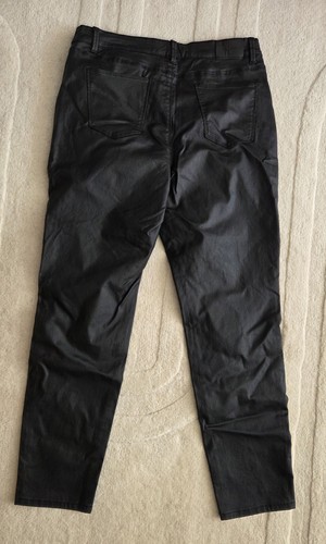 Ladies black coated jeans - ladies,