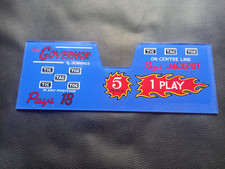 Jennings Governor One Arm Armed Bandit Slot Machine Part : Top Award Card