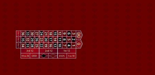 Roulette layout felt left - roulette,