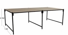 1.2M (4') Wide 2.4M - 3M Long Steel Framed Strong Portable Market Stall Table 