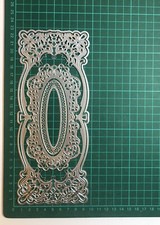 Large 4pcs Decorative Slimline Concentric Rectangle & Oval Die Set -22.2 X 8.9cm