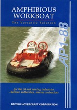 British Hovercraft Corporation AP1-88 Amphibious Workboat Brochure Isle of Wight