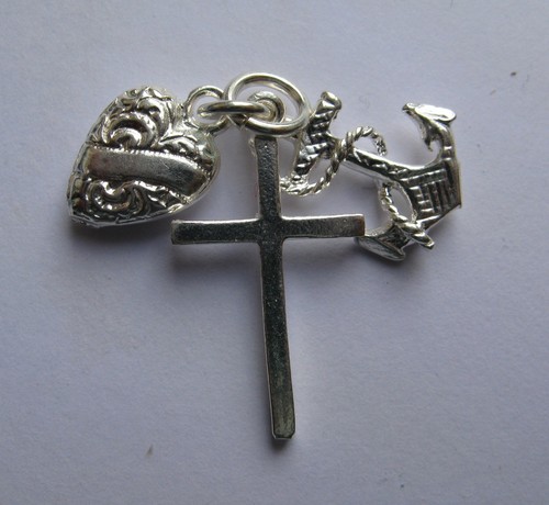 Sterling silver large faith - sterling,