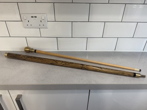 Vintage snooker cue stick with - vintage,