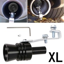 XL Black Exhaust Pipe Roar Maker Turbo Sound Whistle Simulator Muffler For Car