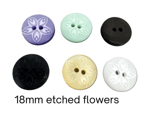 Flower hole button - 2,