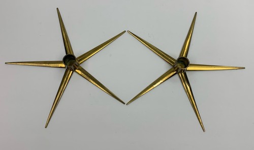 Vintage pair atomic star - pair, brass