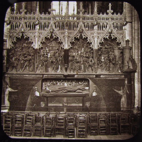 Glass magic lantern slide - glass,
