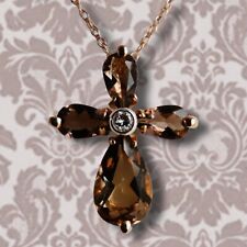 New 14ct Gold Diamond Cross