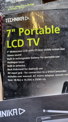 Technics portable tv - technics, 7"