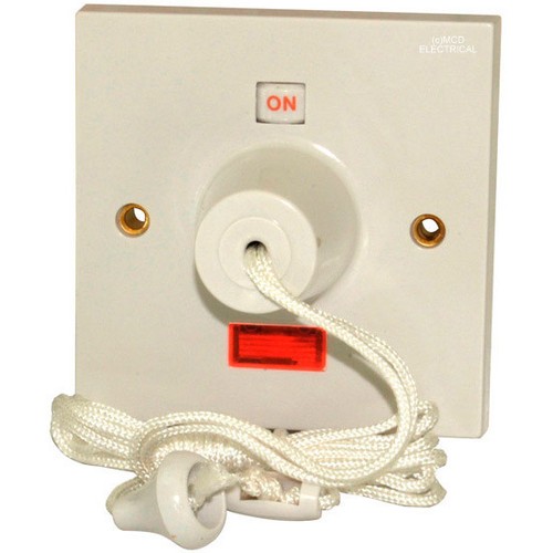 Shower ceiling pull switch - ceiling,