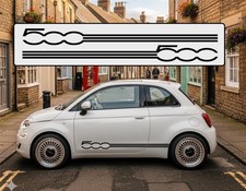 FIAT 500 side racing stripes