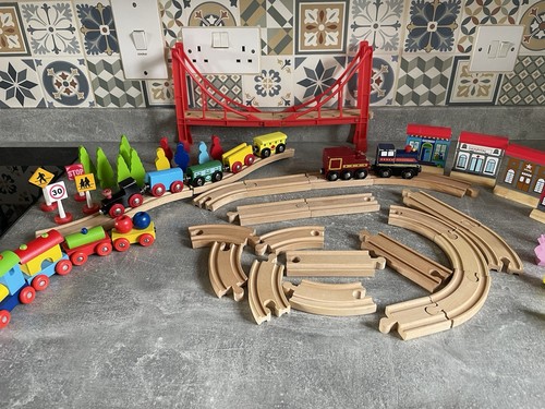 Wooden train set - wooden,