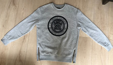 GLORIOUS GANGSTA Mens Sweatshirt Jumper Grey Size M Medium Velvet Logo