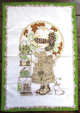 Vintage Tea Towel Cloth HOLLY