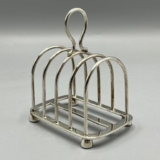 Antique silver plated toast - antique,