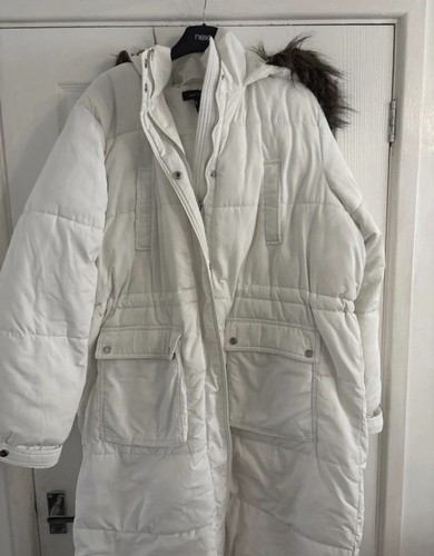 White parka coat - parka, new