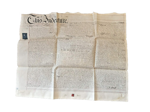 Victorian vellum indenture - victorian,