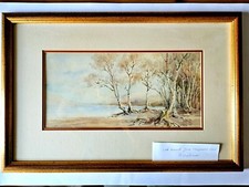 Water colour  Loch Rannoch from Camgouran point by M Huntsman 21.5x14.25 inches