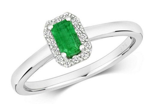 Real emerald and diamond ring - real,