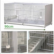 90cm 35" Plastic Double Breeding Cage & Divider 2GR- Budgie Canary Finch Birds