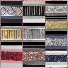 5 Yard Gold Saree Border Indian Zari Saree Craft Sew on Cutwork Lace Sequin Trim