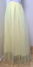 Net Tulle Maxi Skirt Size 12/14/16 Yellow Elasticated Waist Fully Lined BNWOT