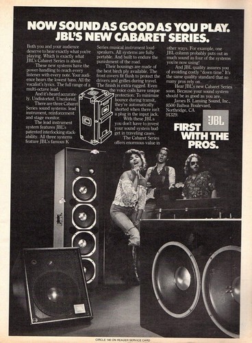Vtg 70s jbl cabaret series - vtg,