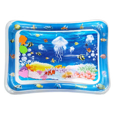 Inflatable Baby Water Play Mat Jellyfish Tummy Time Toy Toddler Cushion Pad