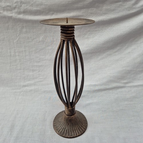 Bird cage metal candle holder - bird,